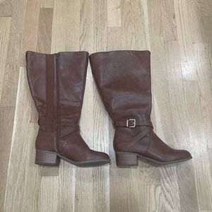 Lane Bryant Extra Wide Calf Brown Riding Boots 7
